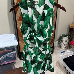 Show Me Your MuMu Green Leaf Romper